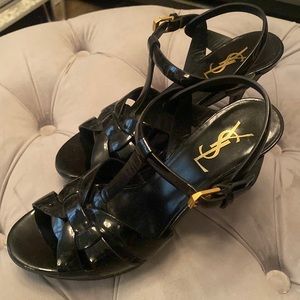 Saint Laurent Tribute Patent ( like) Sandals, 4" Heel  (NO BOX) no refunds